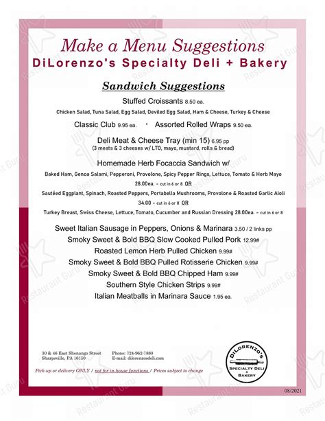 Dilorenzo's catering & deli  Categories Deli 